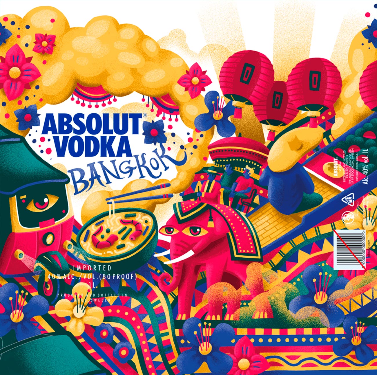 Illustration Absolut packaging by Sr.Reny