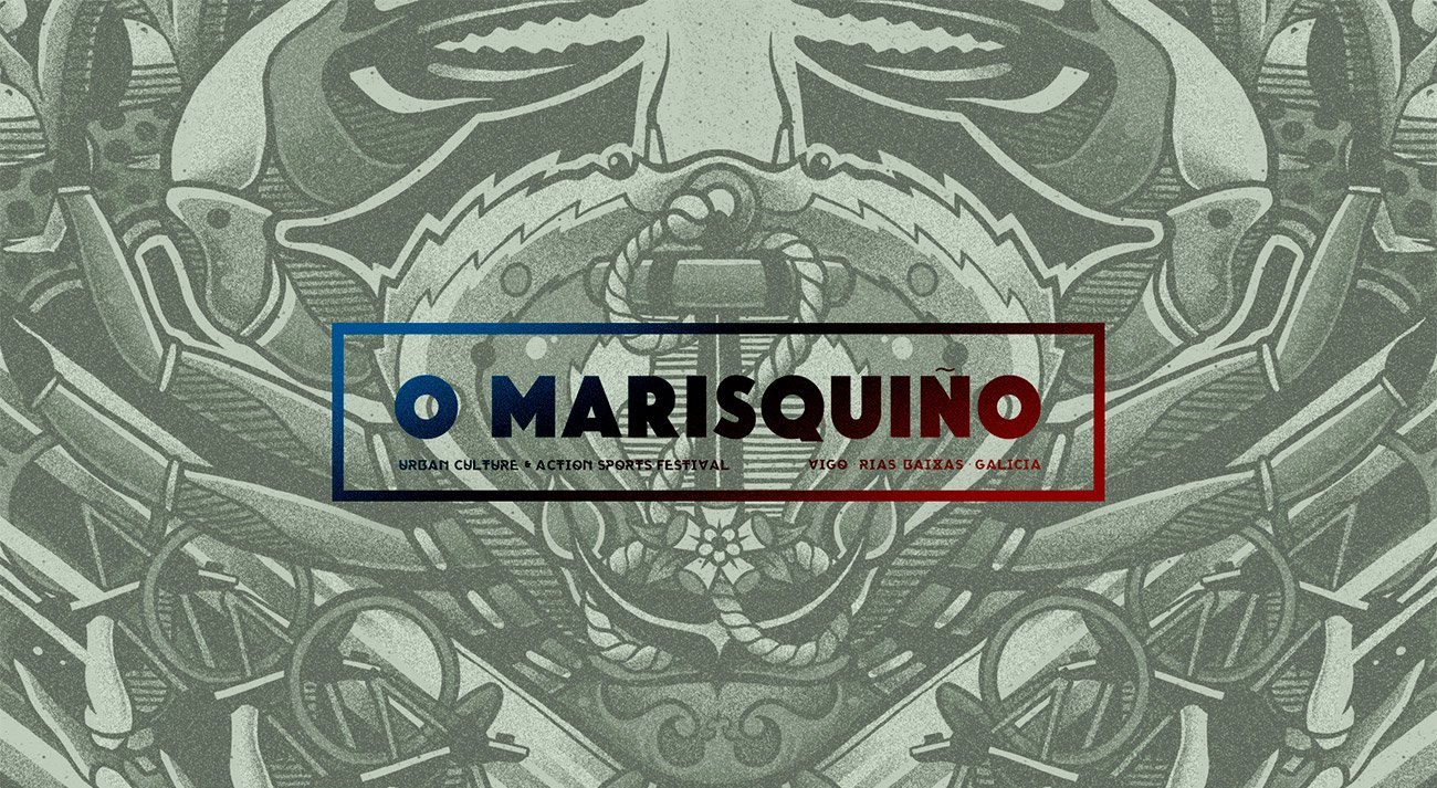 Logo O Marisquiño skate event by Sr.Reny