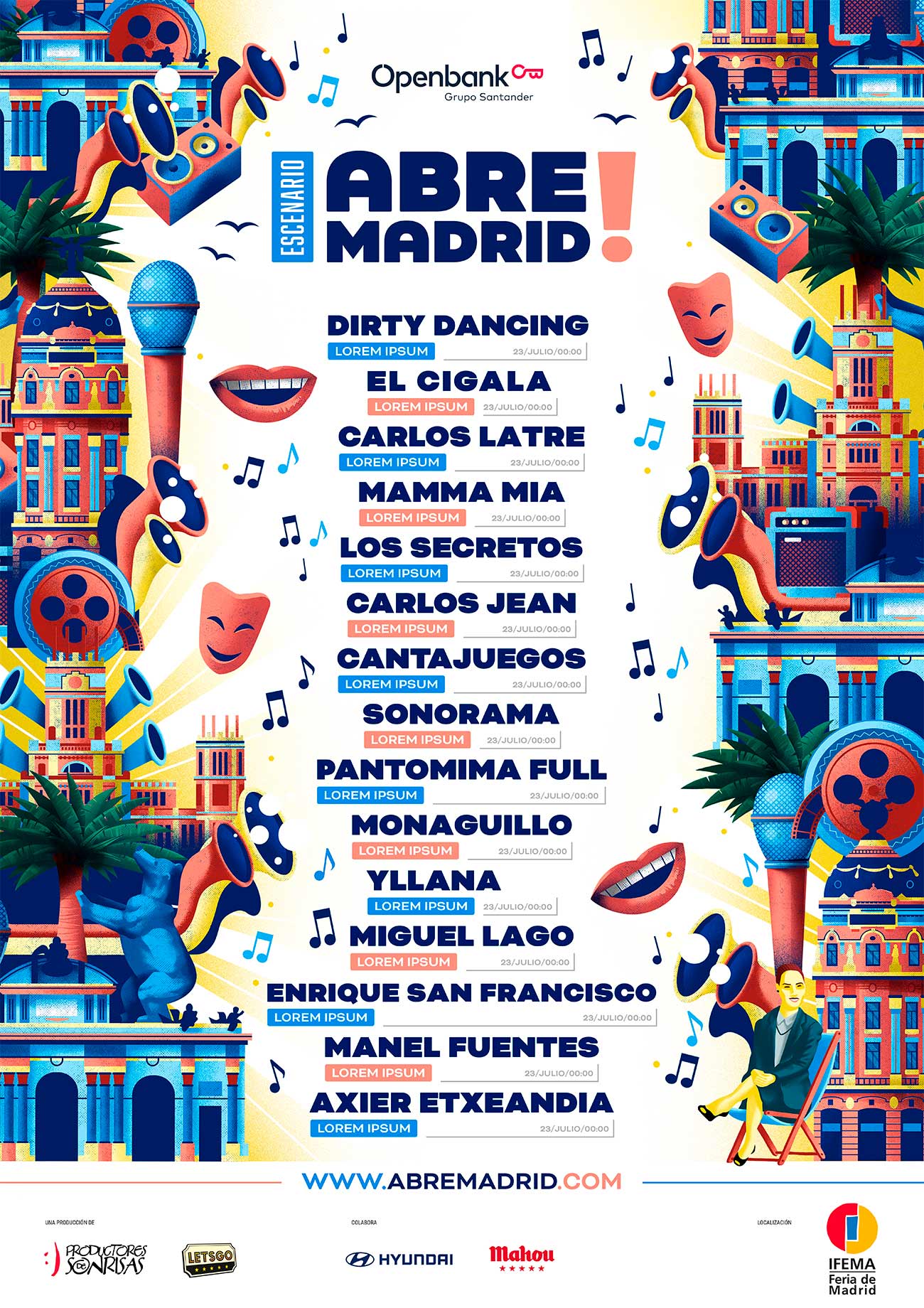 Poster design artists for Abre Madrid by Sr.Reny